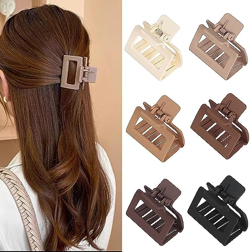 Seapaw 6-Pack Medium Claw Clips for Thin to Medium Hair - 2 Inch