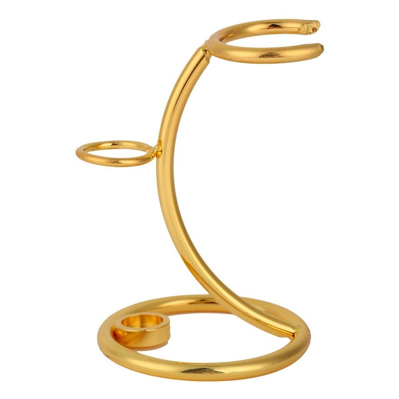 Tmtop Men Shaving Tool Holder Beard Shaver Razor Brush Stand Rack (Gold)