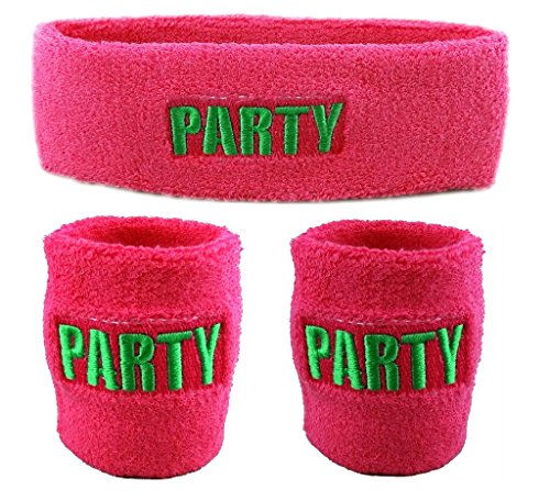 Funny Guy Mugs Party Rage Unisex Sweatband Set 3-Pack Headband & Wristbands