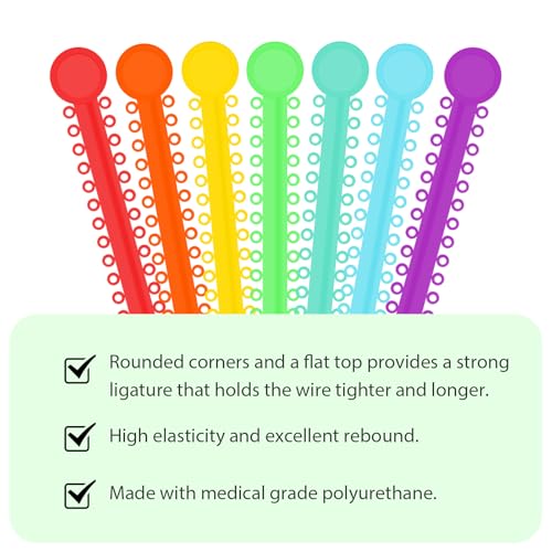 1040 Pcs Multi-Color Orthodontic Ligature Ties for Braces