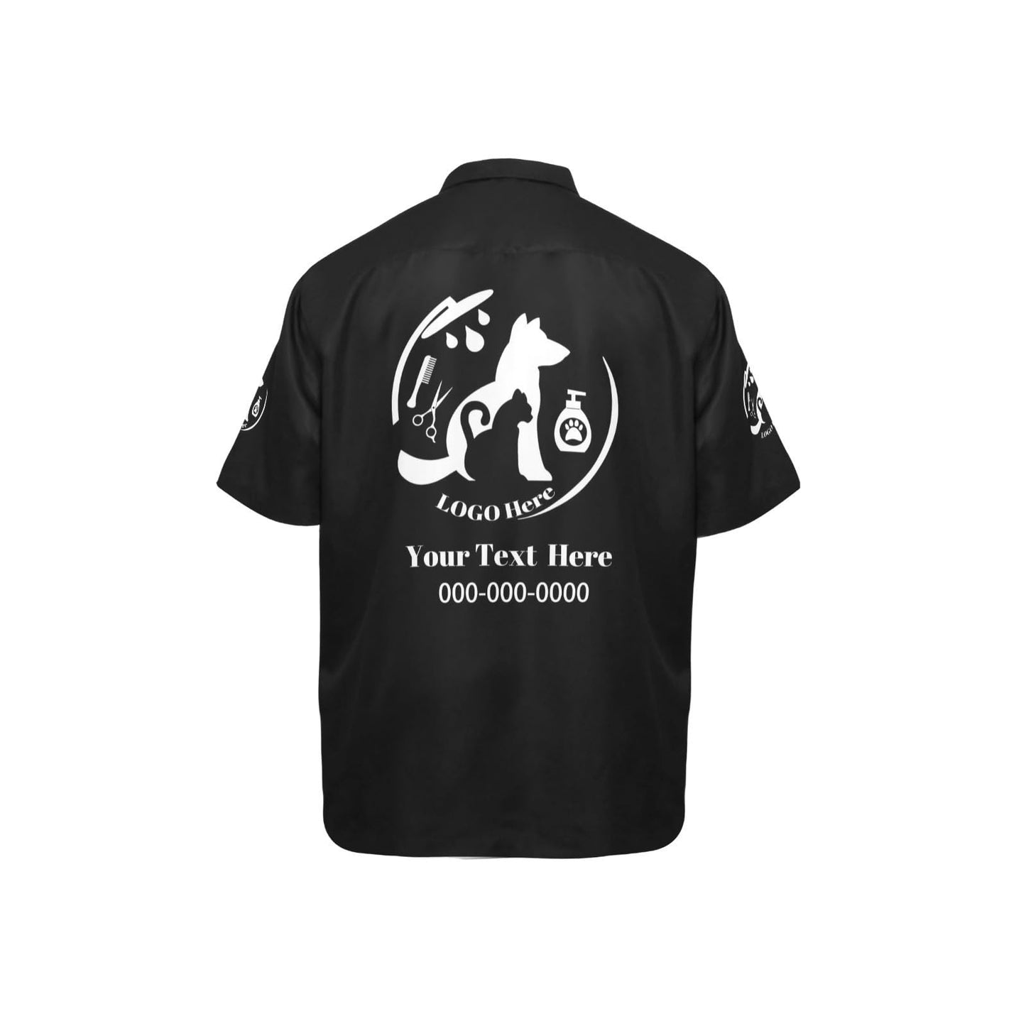 Cowcute Custom Pet Grooming Smocks for Groomer, Personalized Logo Dog Grooming Jackets Work Shirt Uniform Waterproof Workwear