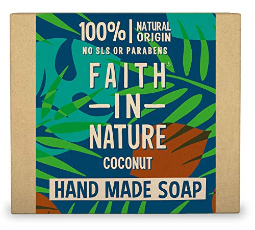 Faith in Nature Coconut Soap Bar 100g - Organic, Paraben-Free, Cruelty-Free
