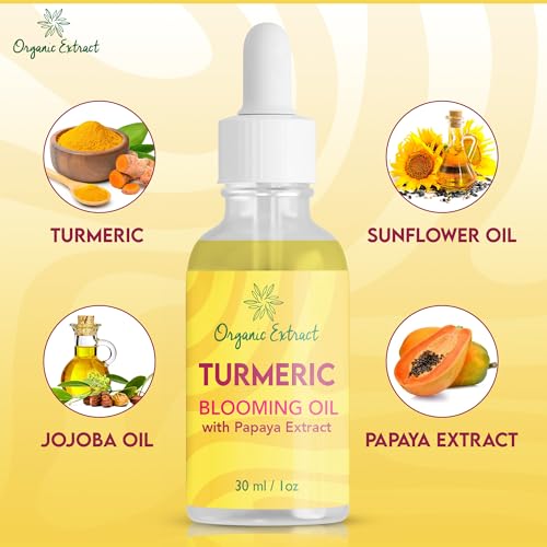 Organic Turmeric Brightening Oil for Face & Body - Dark Spot Corrector 30ml