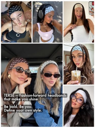 Polka Dot Headbands for Women - 6PCS Retro Y2K Hair Accessories