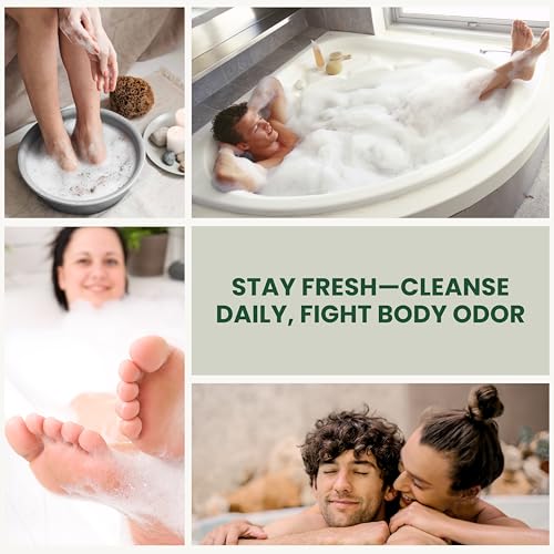 KESMEDIK Tea Tree Oil Body Wash Soap with Peppermint, 8 Fl Oz (Pack of 2) - Deep Cleansing & Refreshing for Feet & Body