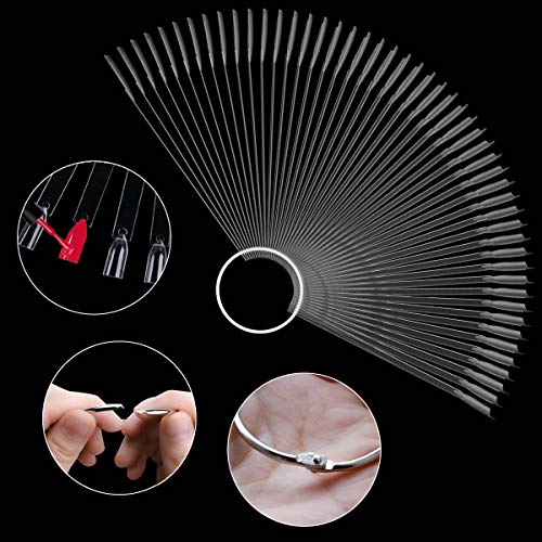 100 Clear Nail Art Swatch Sticks for Display & Practice - TTSAM