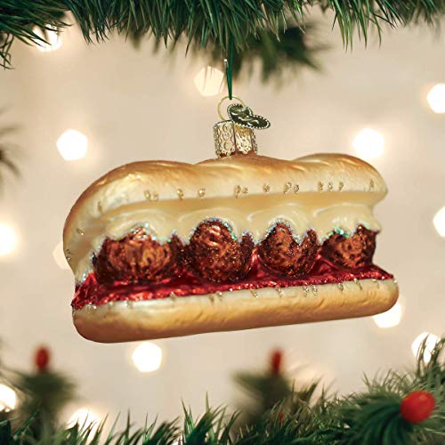 Old World Christmas Meatball Sandwich Ornament - Hand-Painted Glass