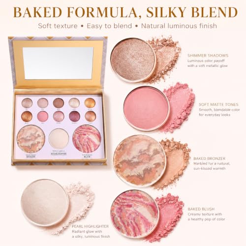 Miss Rõse 13-in-1 Baked Makeup Palette: Bronzer, Blush, Highlighter & Eyeshadow