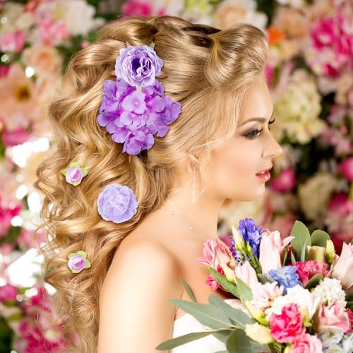 BBTO 21 Pcs Flower Hair Clips - Floral Barrettes for Women