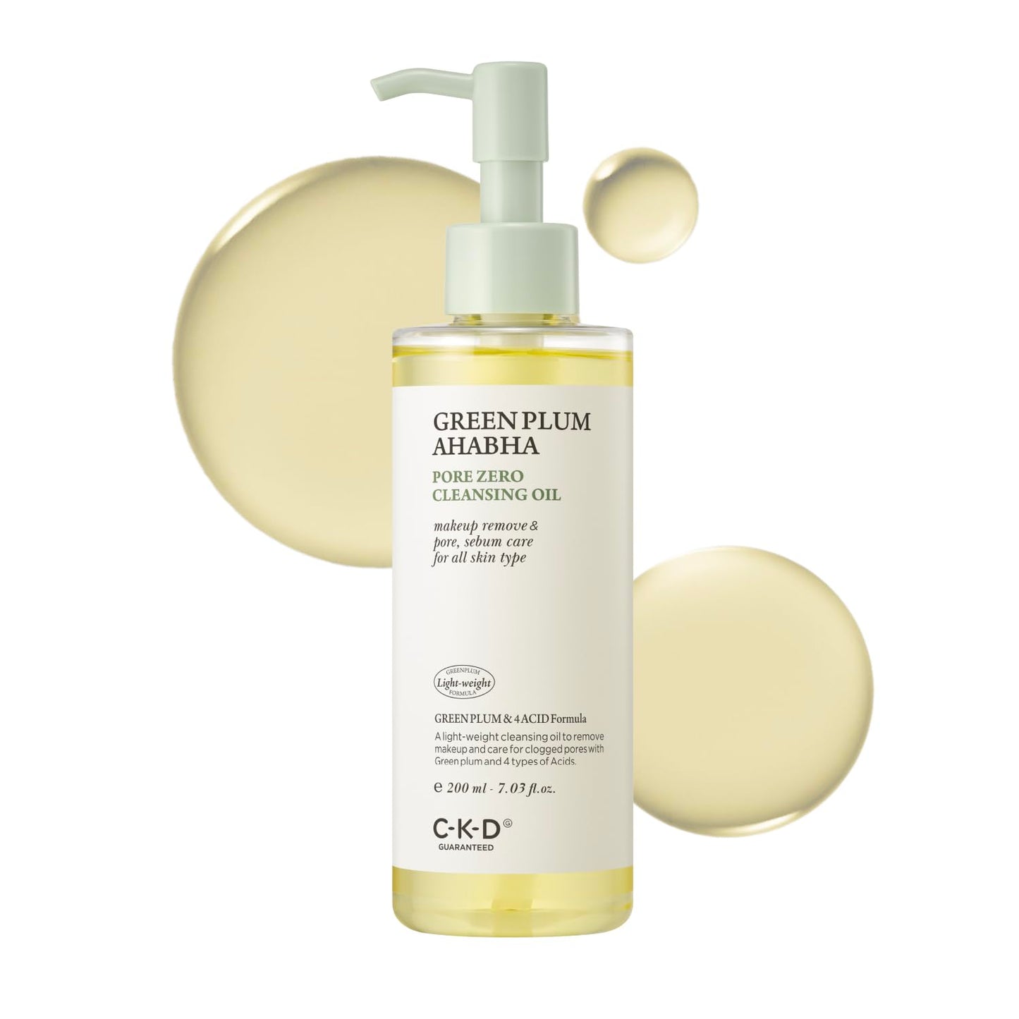 Green Plum AHA BHA Clay Mask Cleanser - Korean Face Wash & Makeup Remover | Controls Sebum, Tightens Pores, 4.58 oz