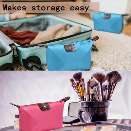 Set of 6 Waterproof Nylon Cosmetic Pouches for Travel
