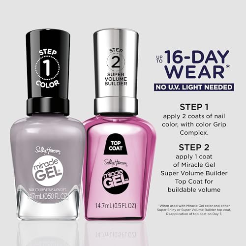 Sally Hansen Miracle Gel Nail Polish - 800 Fog-et Me Not, Vegan Formula