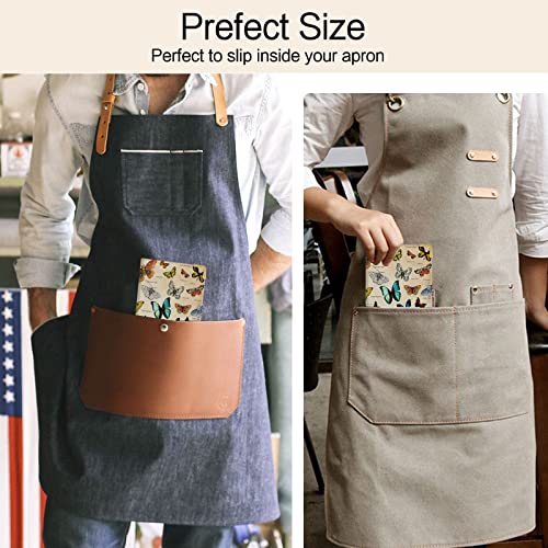 TUMOVO Leather Server Book for Waitresses with Zipper Pockets