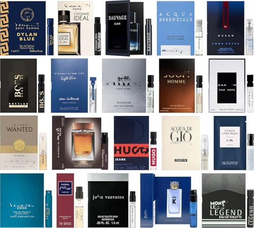 PureScents Men's Cologne Sample Vial Set - 8 Pack Variety
