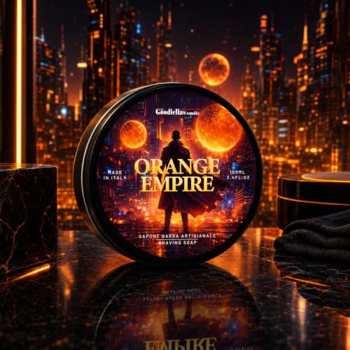Goodfellas' Smile Orange Empire Shaving Soap - Italian Artisan Citrus & Cedarwood