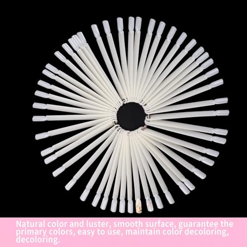 Large 300 Pcs Nail Sample Swatch Sticks with Rings for Nail Art Display