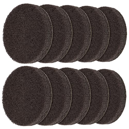 MR.SIGA Heavy Duty Abrasive Pad Refills for Electric Spin Scrubber - 10 Pack
