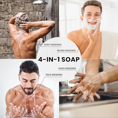 Rinse & Robust Natural Exfoliating Bar Soap Set for Men - 6 Pack