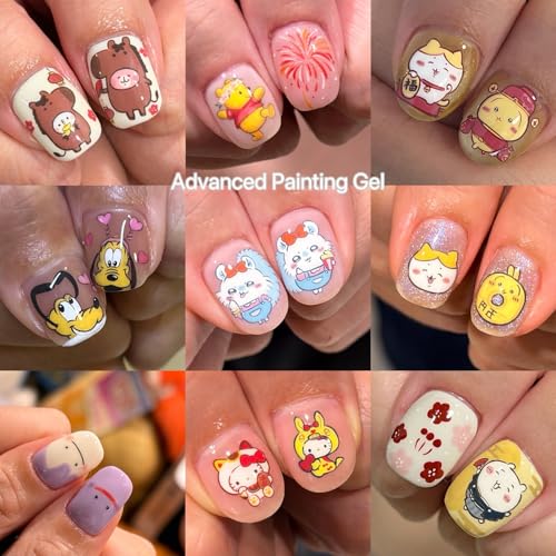 YJMyujimi Advanced Nail Art Gel Set - 8 Colors with Palette B