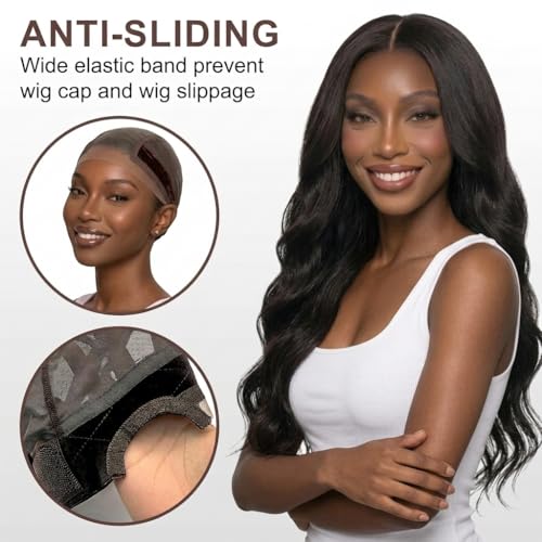 VITASHYNX Brown Wig Grip Cap for Glueless Wigs Adjustable Breathable Mesh
