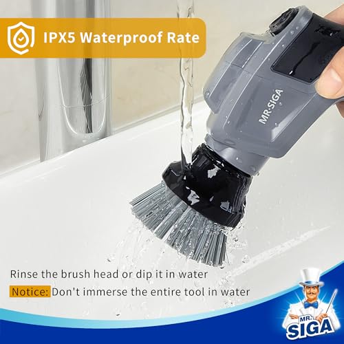 MR.SIGA Electric Spin Scrubber Brush Refills - 3 Pack for Deep Cleaning