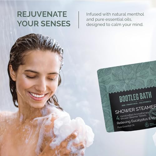 Eucalyptus Mint Shower Steamers - 4 Pack Aromatherapy Tablets