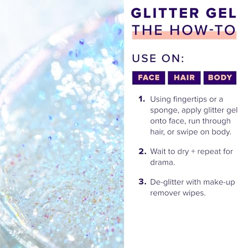Unicorn Snot Galaxy Glitter Gel - Cosmetic-Grade Body & Face Glitter for Festivals