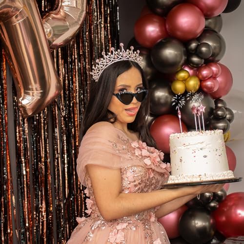 CIEHER Rhinestone Birthday Sunglasses for Women and Girls Party Favors