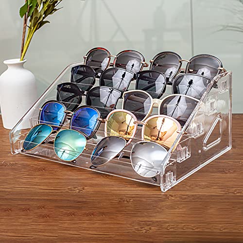 5-Tier Acrylic Nail Polish & Sunglasses Organizer - Tool-Free Display Shelf