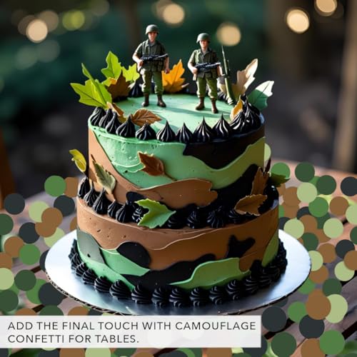 Andaz Press Large Confetti Party Decor - Camouflage, 180-Pack
