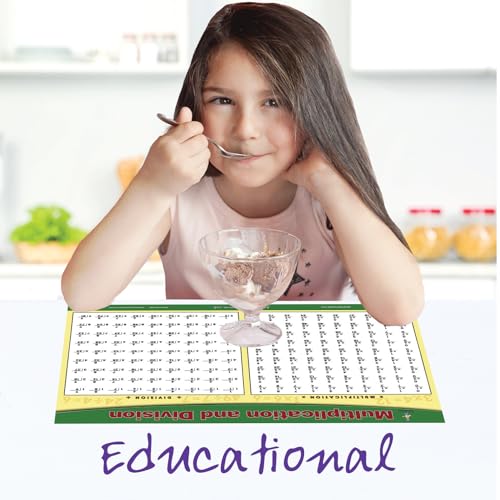 Brainy Mats Double-Sided US Presidents Kids Placemat - 11.25 x 17.25 inches, Wipeable & Reusable, BPA-Free