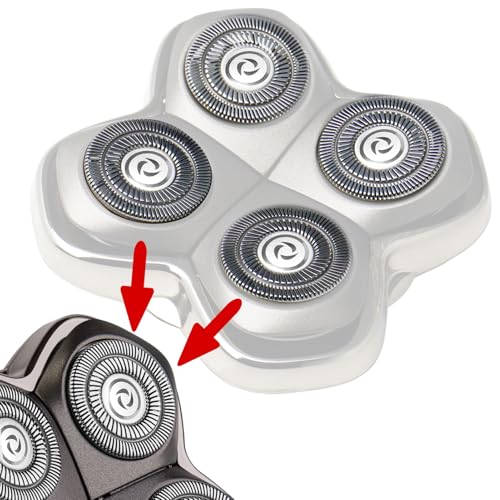 FRASAM Gold Pro 4 Head Replacement Blades - 8 Pack for Skull Shavers