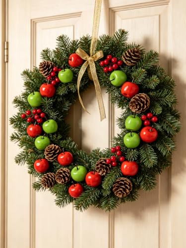 20 Pieces Artificial Apples - Realistic Red & Green Decor