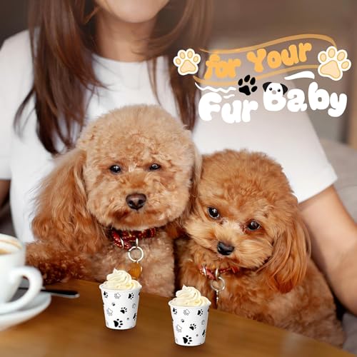 Yungyan 100 Pcs Disposable Mini Pup Cups with Paw Print Design