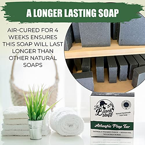 Pine Tar Organic Men’s Handmade Cold Process Body Bar Soap - Moisturizing & Cleansing