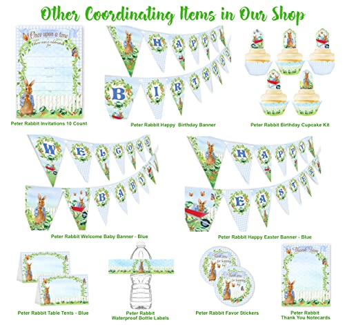 Peter Rabbit Cupcake Toppers & Wrappers Set - 24 Count
