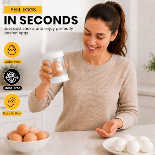 Manual Egg Peeler - Quick Shake Egg Shell Remover for Kitchen