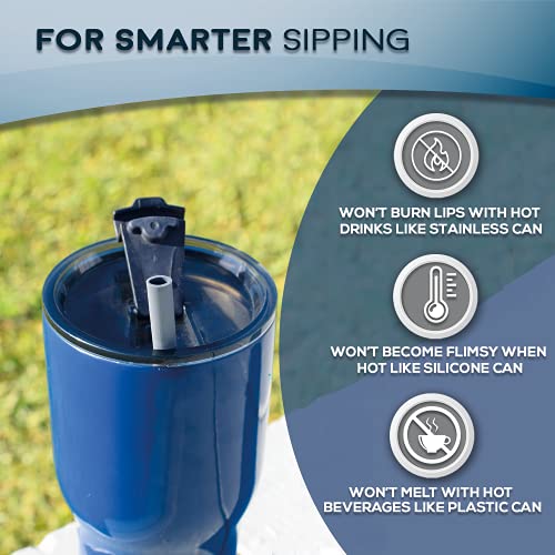 HotSips Reusable Drinking Straws with Carry Case – Ergonomic & BPA-Free – Made in USA
