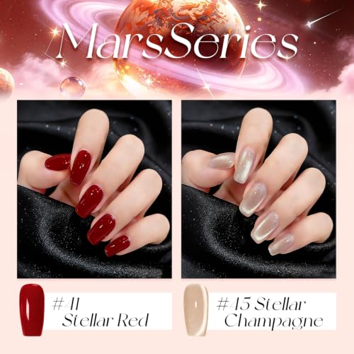 MLEN DIARY 1-Step Magnetic Cat Eye Nail Polish Pen Stellar Champagne - Long Lasting, Beginner Friendly, No Base or Top Coat Needed