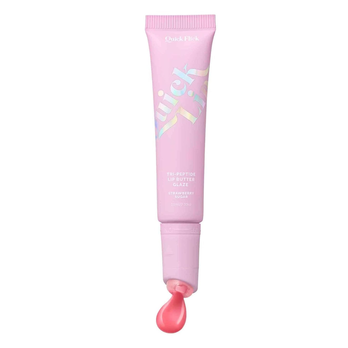 Tri-Peptide Lip Butter Glaze - Strawberry Sugar Pink Moisturizing Lip Balm | Hydrating Formula