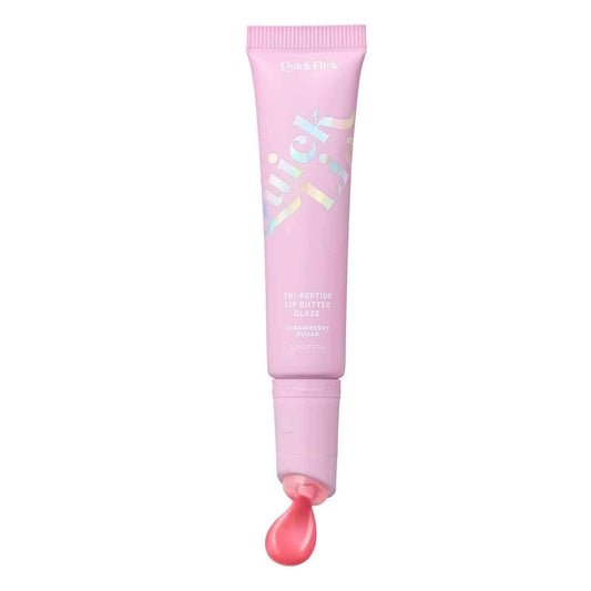 Tri-Peptide Lip Butter Glaze - Strawberry Sugar Pink Moisturizing Lip Balm | Hydrating Formula