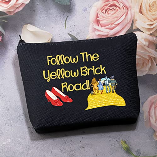 Follow The Yellow Brick Road Makeup Bag - Movie Inspired Cosmetic Pouch