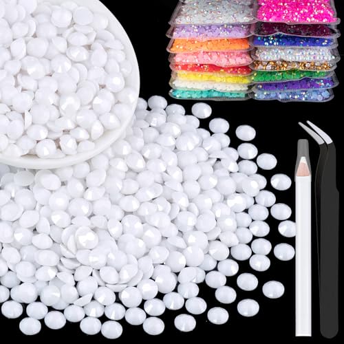 5000pcs 3mm White Flatback Resin Rhinestones for DIY Crafts