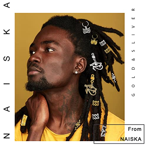 NAISKA Gold Snake Dreadlock Hair Beads & Accessories 20PCS for Braids & Locs