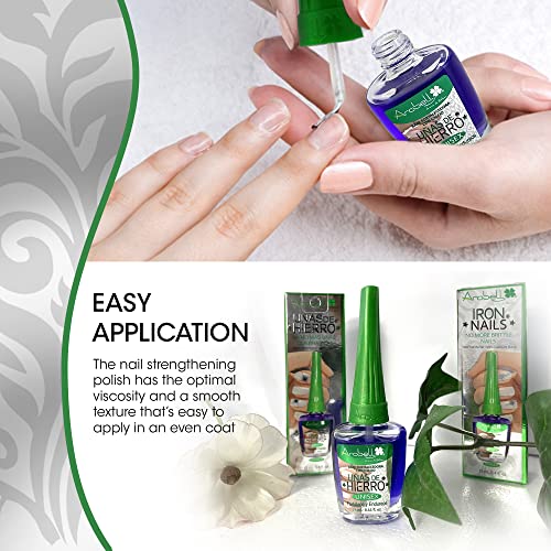 AROBELL Nail Strengthener & Hardener - 0.8 Fl Oz (Pack of 2) for Brittle Nails
