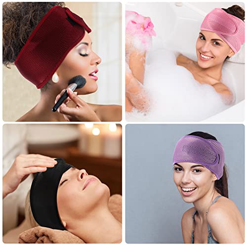 6 Pcs Adjustable Mesh Hair Wraps for Sleeping, Makeup, and Face Washing