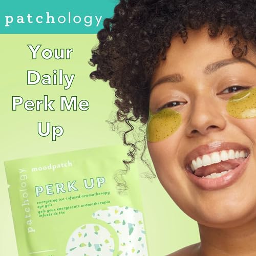 Patchology Perk Up Green Tea Under Eye Patches - 5 Pack Hydrating Gel Masks for Puffiness & Dark Circles