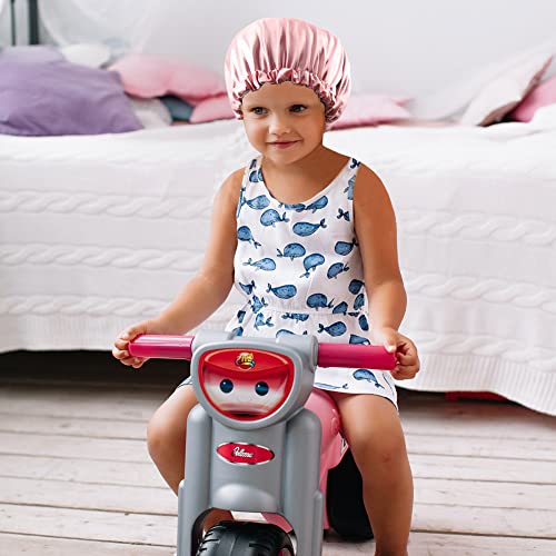 Kids Satin Bonnet Sleeping Cap - Adjustable & Reversible for Toddlers