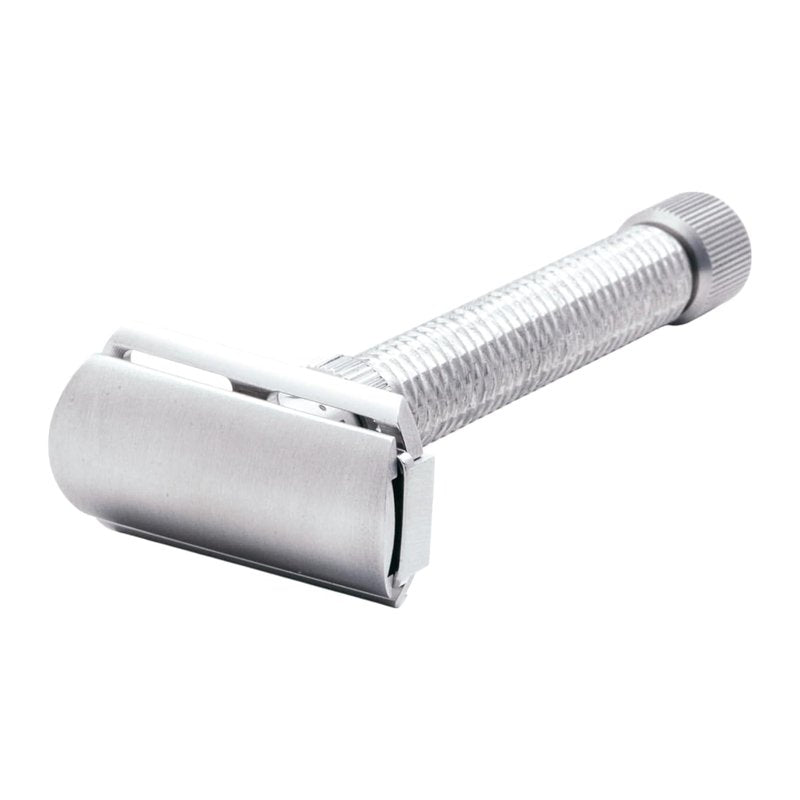 Rex Supply Co. Konsul XL Adjustable Slant Safety Razor – Stainless Steel Double Edge Razor with Long Handle & Diamond Grip | Customizable Shaving Precision | Made in USA | Wet Shaving Essential