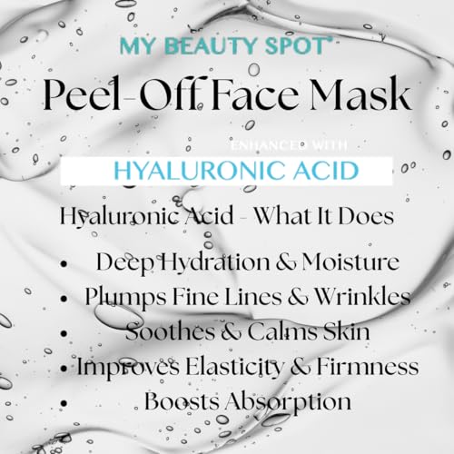 My Beauty Spot Charcoal Face Mask Peel-Off with Hyaluronic Acid 6.7oz for Blackheads & Pores